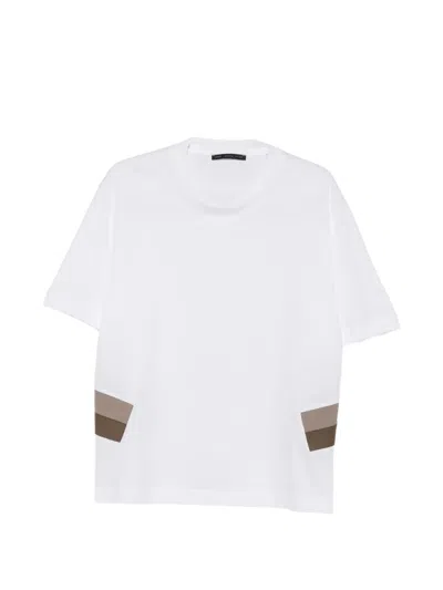 Low Brand Patch-detail T-shirt In White