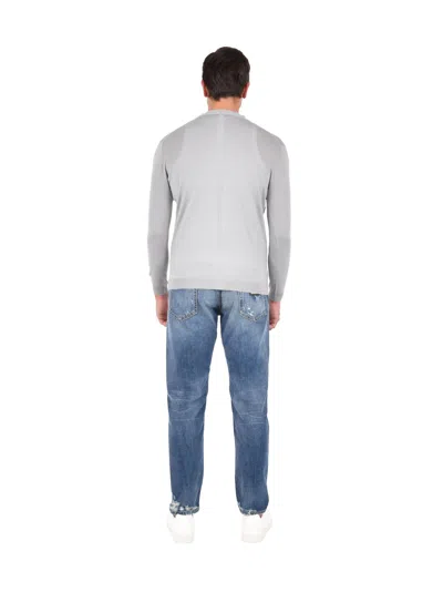 Low Brand Plain-stitch Wool Cardigan In Gray
