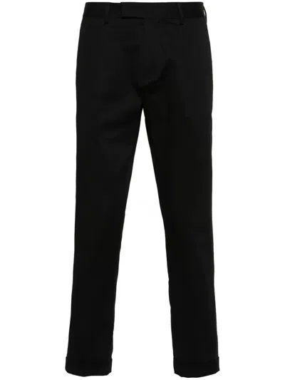 Low Brand Pleat-detail Trousers In Black