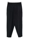 Low Brand Pleated Elastic-waist Trousers In Blue