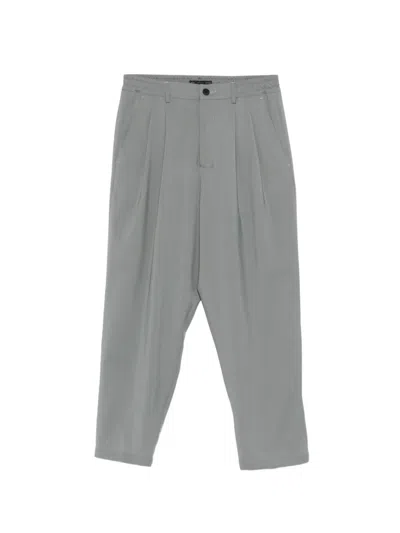Low Brand Pleated Elasticated-waist Trousers In Gray