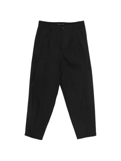 Low Brand Pleated Elasticated-waistband Trousers In Black