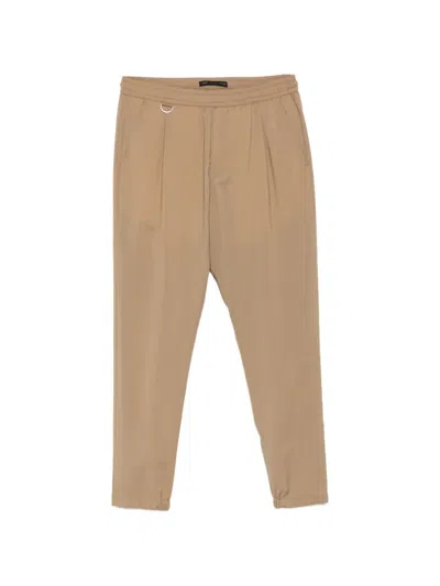 Low Brand Pleated Elasticated-waistband Trousers In Neutral
