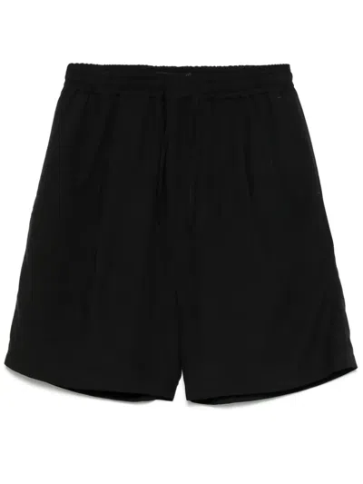 Low Brand Pleated Shorts In Black