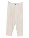 Low Brand Pleated Straight-leg Trousers In Neutral