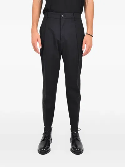 Low Brand Pleated Tailored Trousers In Black