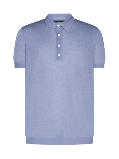 Low Brand Polo Shirt In Azzurro