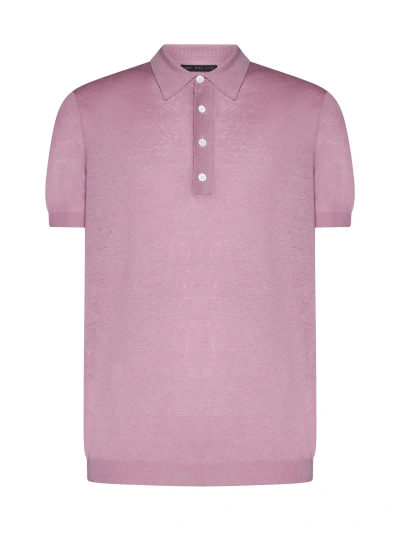 Low Brand Polo Shirt In Pink