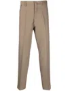 Low Brand Pressed-crease Cropped Trousers In Neutrals