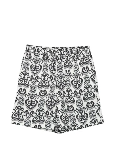 Low Brand Printed Shorts In Gray