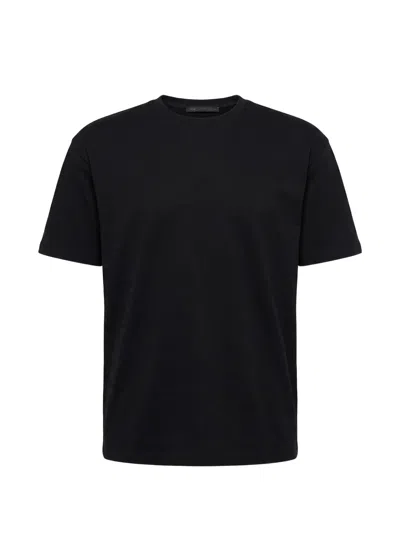 Low Brand Ribbed Crew-neck T-shirt In Black