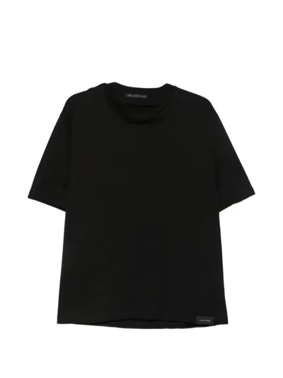 Low Brand Ribbed-trim T-shirt In Black
