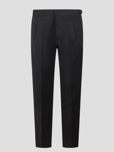 Low Brand Rivale Tropical Wool Trousers In Black
