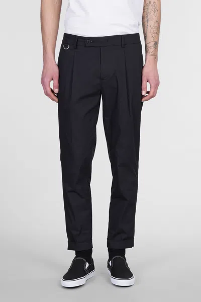 Low Brand Riviera Pants In Black Cotton