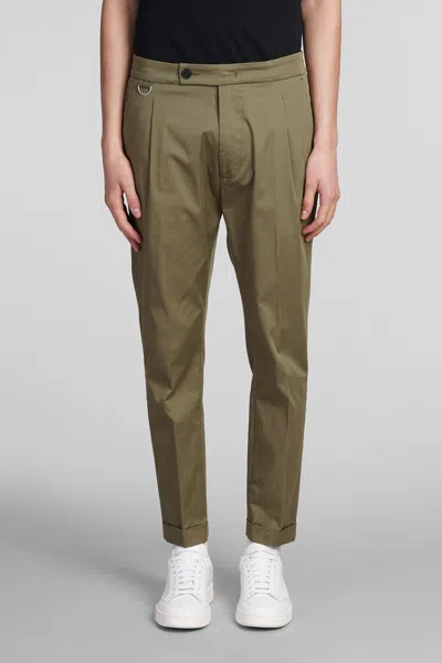 Low Brand Riviera Pants In Green Cotton
