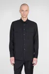 Low Brand Man Shirt Midnight Blue Size 5 Virgin Wool In Black