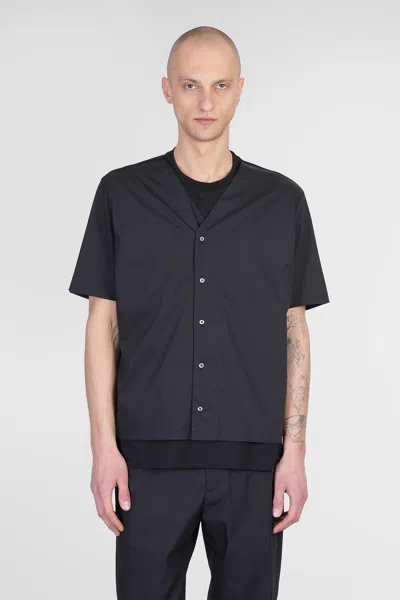 Low Brand Shirt In Black Cotton In Blue