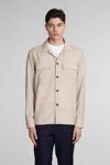 LOW BRAND SHIRT S134 TROPICAL SHIRT IN BEIGE WOOL