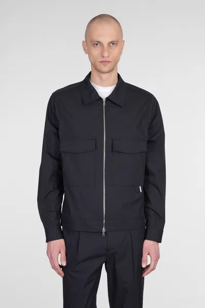 Low Brand Shirt Zip S130 Shirt In Black Cotton