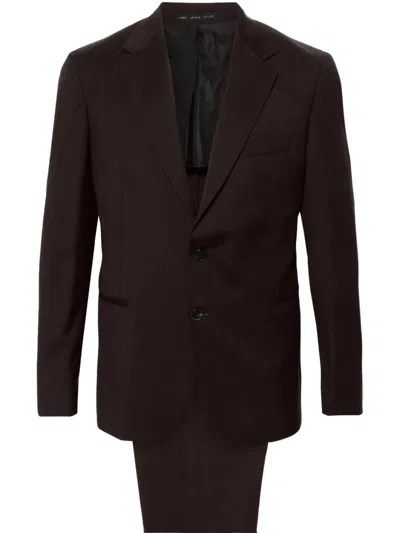 Low Brand Single-breasted Wool Suit In Red