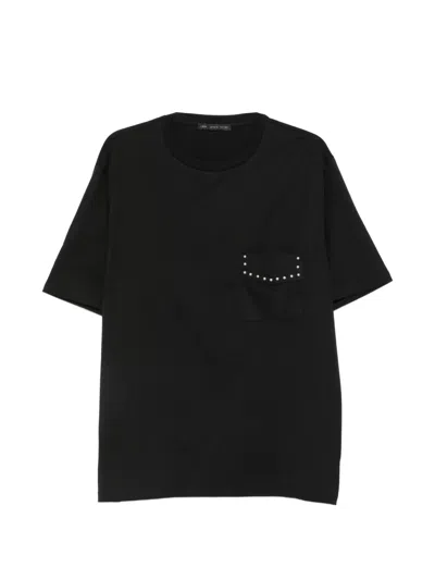 Low Brand Studded-pocket T-shirt In Black