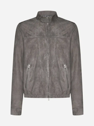 LOW BRAND SUEDE BOMBER JACKET