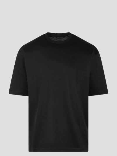Low Brand Swallow Embroidery Jersey T-shirt In Blue
