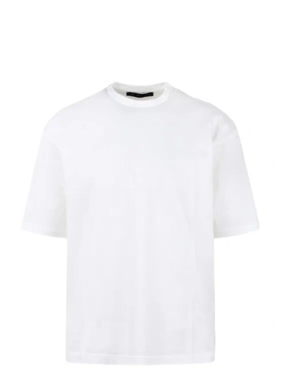 Low Brand Swallow Embroidery Jersey T-shirt In White