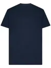 Low Brand Black Solid Crew Neck T-shirt In Blue