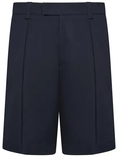 Low Brand Tailored Blue Shorts With Pleated Front