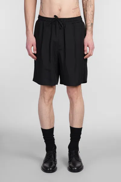 Low Brand Tokyo Shorts In Black Wool And Polyester