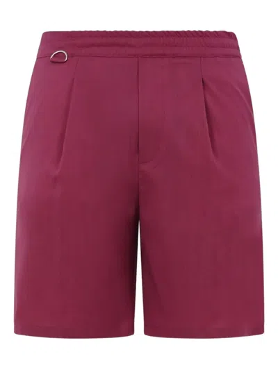 Low Brand Tokyo Tropical Pleated Shorts In Purple