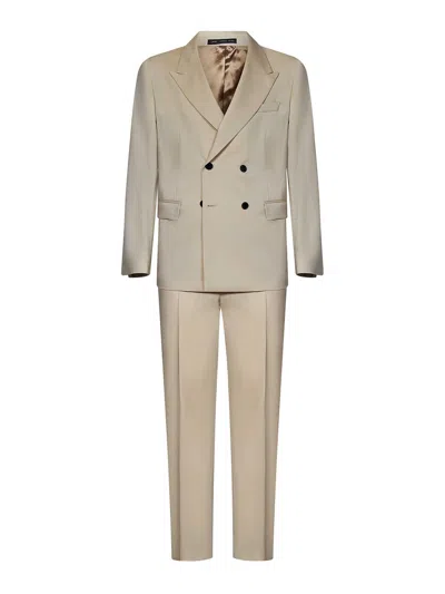LOW BRAND SAND-COLORED SUIT IN FRESH VIRGIN WOOL