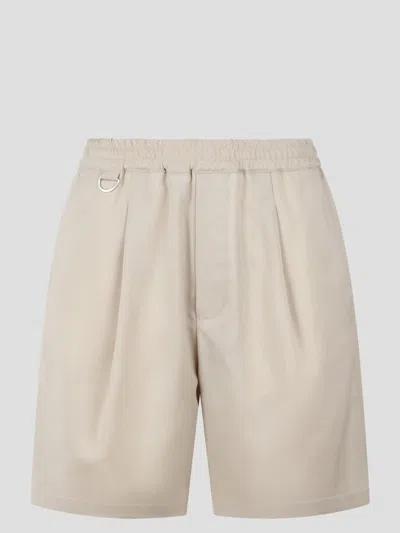 Low Brand Tropical Wool Shorts In Nude & Neutrals