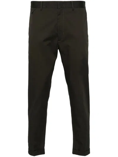 Low Brand Slim-cut Cropped Trousers In Green