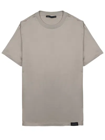 Low Brand T-shirt In Jersey Di Cotone In Gray