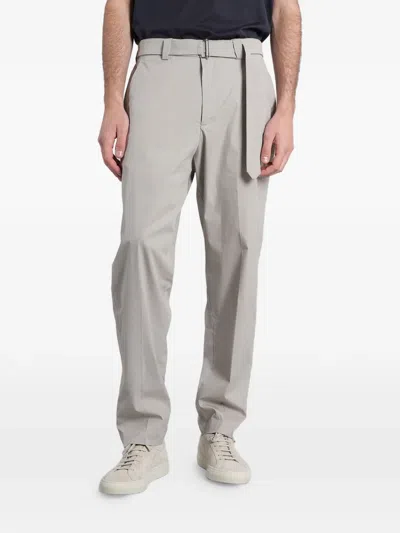 Low Brand Virgil Belted Trousers In Gray