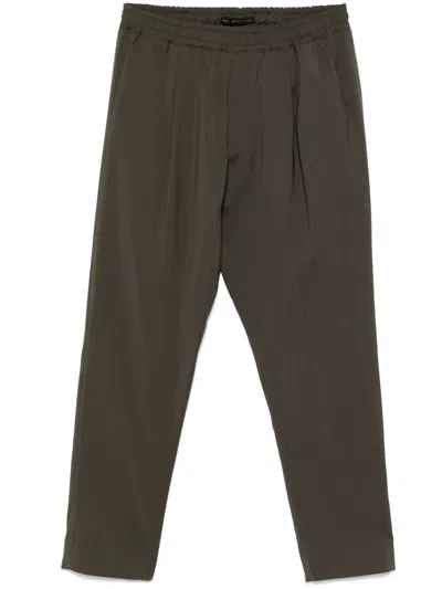 Low Brand Virgin-wool Tapered Trousers In Green