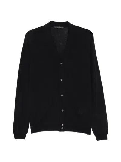 Low Brand V-neck Button-fastening Cardigan In Metallic
