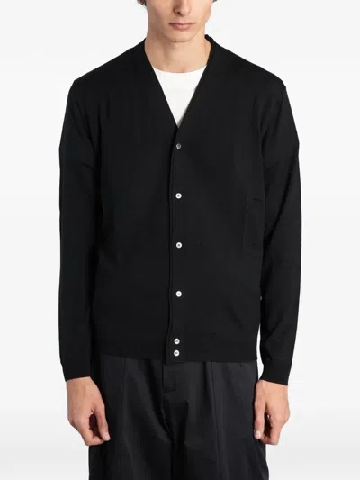 Low Brand V-neck Cardigan In Black
