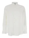 Low Brand White Shirt With Classic Collar In Tech Fabric Man In White