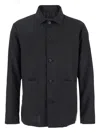 Low Brand Black Jacket With Classic Collar And Patch Pockets On The Front