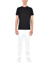 Low Brand Black Solid Crew Neck T-shirt In Black