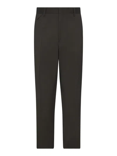 Low Brand Wool-blend Tailored Trousers In Brown