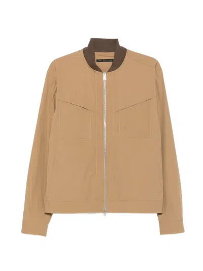 Low Brand Zip-up Chest-pocket Jacket In Brown
