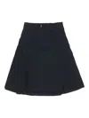 Low Classic Fluted Midi Skirt In 黑色