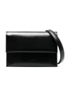 Low Classic Foldover Top Leather Bag In Black