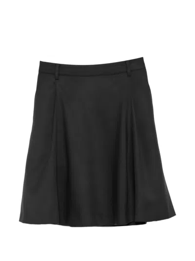 Low Classic A-line Midi Skirt In Black