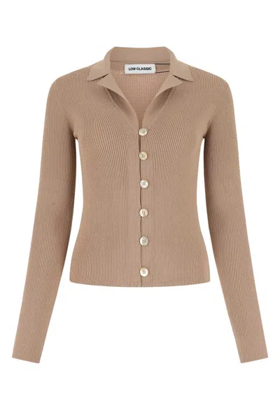 Low Classic Antiqued Pink Cotton Blend Cardigan