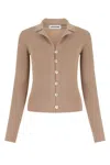 Low Classic Antiqued Pink Cotton Blend Cardigan In Beige